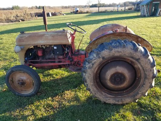 Antique Ford 8N Tractor collectible Farm Equipment many new Parts Good metal 1948 Ford 8n