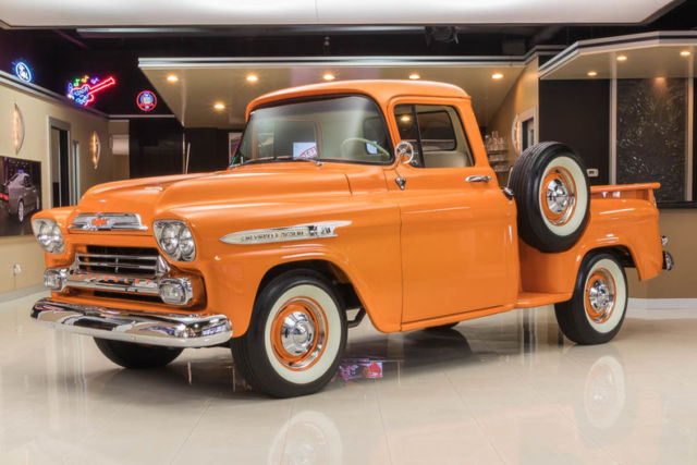 Apache, #'s Matching, Manual, Custom Tangerine Paint, Restored Investment Grade 1959 Chevrolet Apache