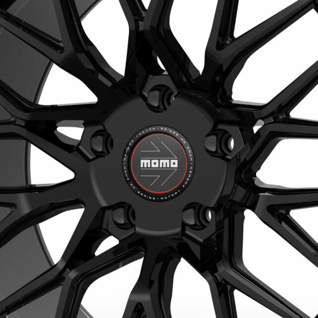 19" MOMO RF-20 Gloss Black 19x8.5 19x10 Wheels Rims Fits Infiniti M37 M56 - photo 2