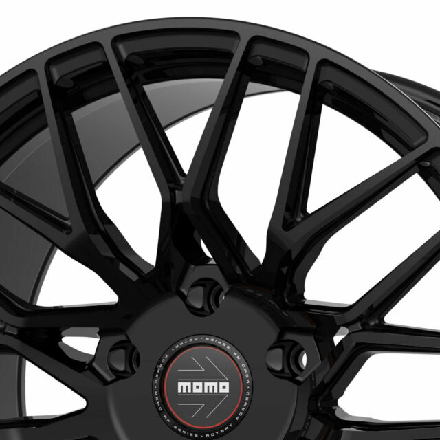 19" MOMO RF-20 Gloss Black 19x8.5 19x10 Wheels Rims Fits Infiniti M37 M56 - photo 7