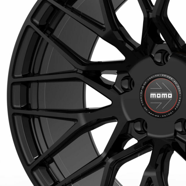19" MOMO RF-20 Gloss Black 19x8.5 19x10 Wheels Rims Fits Infiniti M37 M56 - photo 9