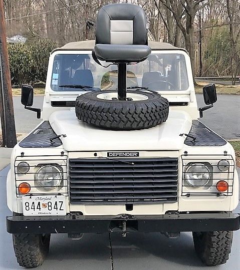 Awesome 1986 Soft-top White Land Rover Defender D90 1986 Land Rover Defender White