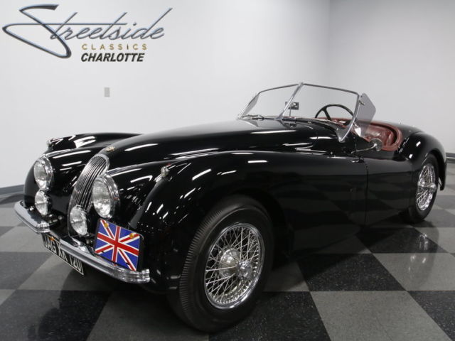 AWESOME, HI COMPRESSION 3.4L, 4 SPD, GORGEOUS BLACK, DOCS, VERY CLEAN, NICE!! 1954 Jaguar XK-120 SE Roadster