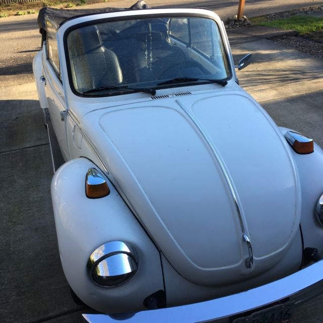 Awesome NO RUST! White 1974 VW Super Beetle Convertible Volkswagen SUMMER FUN!! 1974 Volkswagen Beetle - Classic