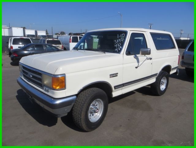 B 1990 Ford Bronco XLT Used 5.8L V8 16V Automatic NO RESERVE 1990 Ford Bronco XLT