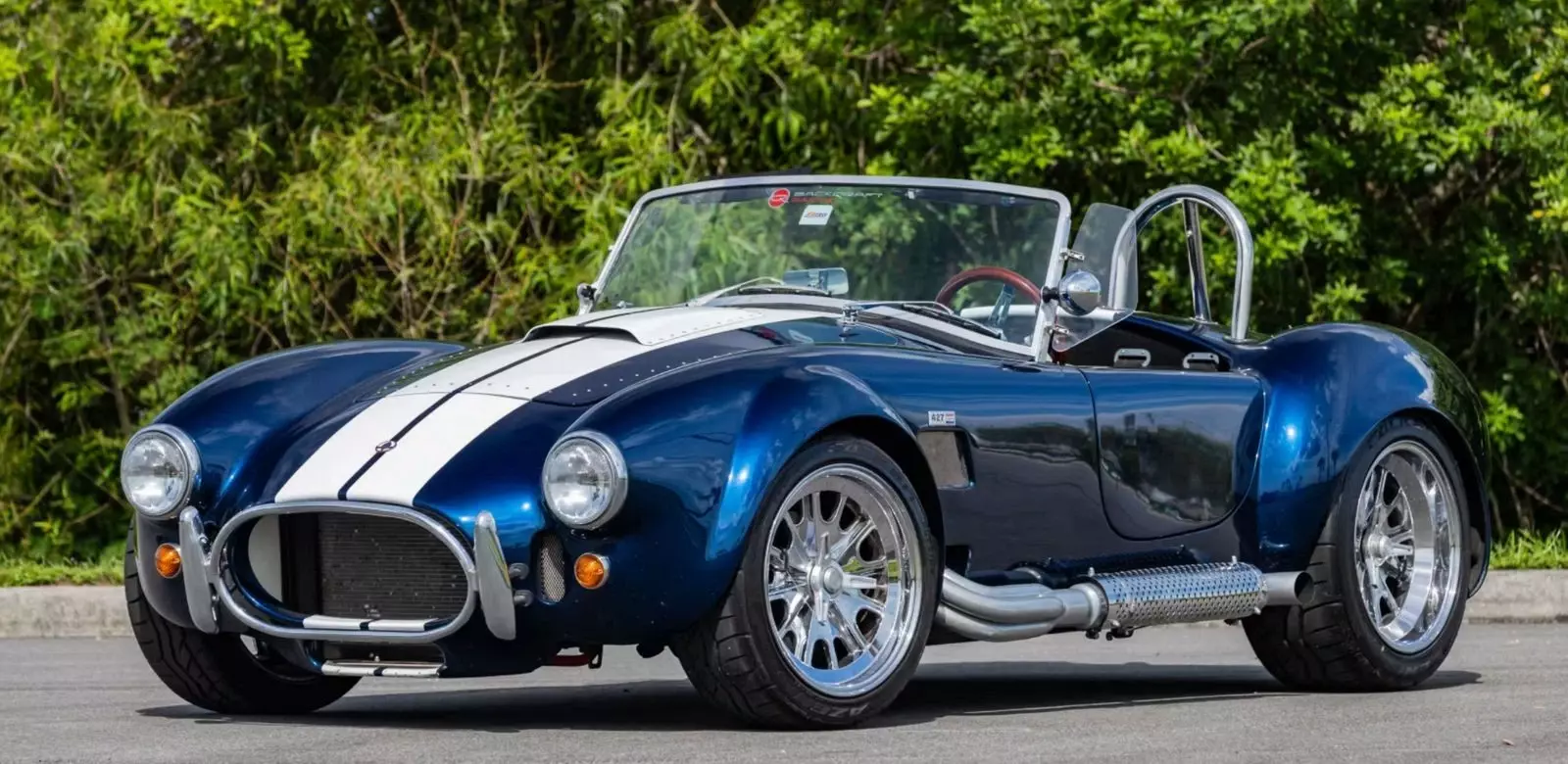 Backdraft RT4 Cobra Built V8 5 speed coil overs chrome Hallibrand knock offs 1965 Ford Shelby Cobra Cobra Backdraft RT4