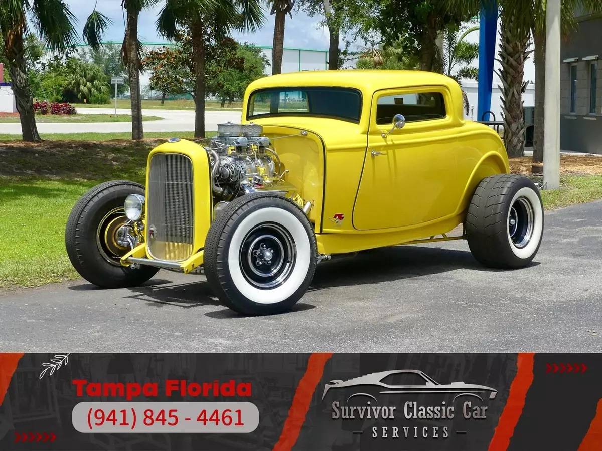 Bad Ass 1932 Ford Street Rod w/ 468CI Big Block& 671 Blower, and 6 SPD Manual!!! 1932 Ford 3 Window Coupe