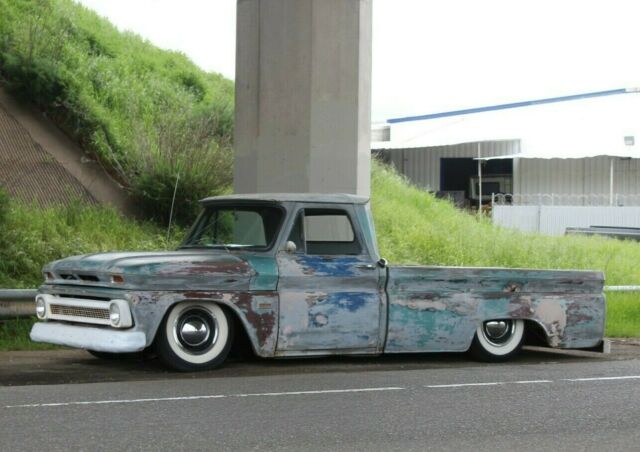 Bagged Pickup Truck Hot Rod rat Custom Fleetside 1964 1963 1962 1966 C10 61 1960 1965 Chevrolet C-10 Bagged Custom