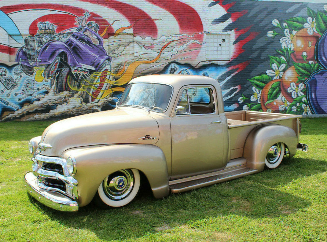 BAGGED PICKUP TRUCK hot rod street vintage bomb 1954 1953 1952 1951 1950 1949 48 1955 Chevrolet Other Pickups CUSTOM SHORT BED