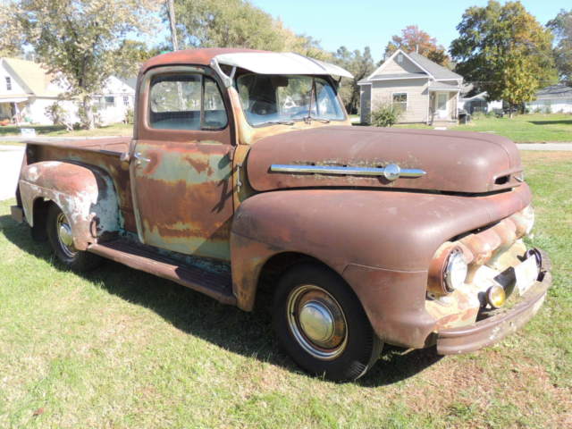 Barn find 1951 Ford F1 half ton pickup truck flathead v8 fulton visor patina NR! 1951 Ford Other Pickups Base