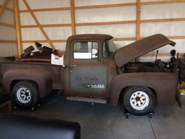 Barn find 1956 Ford F100 pick up truck project original hot rod or rat rod 1956 Ford F-100