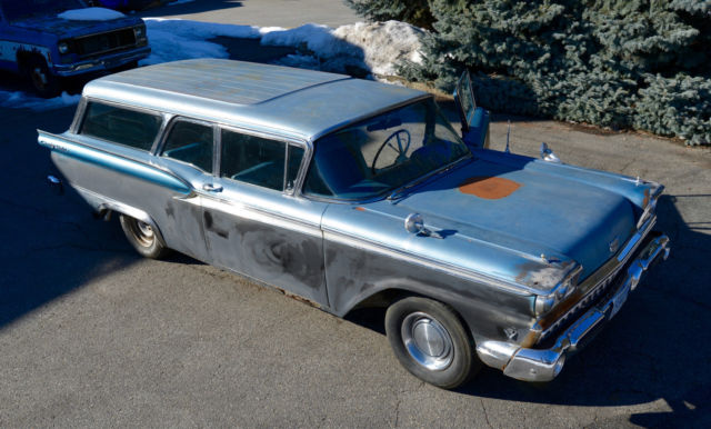 BARN FIND!!! 1959 Ford Country Sedan 2 Door Station Wagon Shooting brake 1959 Ford Fairlane