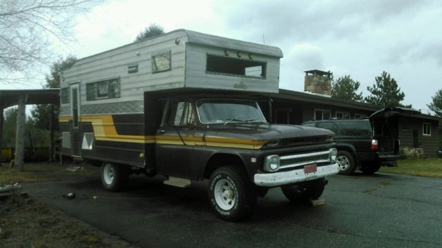 barn find 4x4 Chevy camper 327 4 speed 1965 Chevrolet C/K Pickup 2500 Custom cab