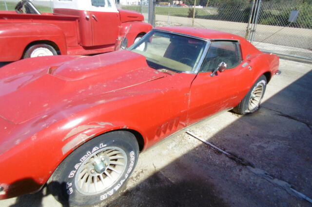 BARN/WAREHOUSE FIND 1968 CORVETTE COUPE T TOPS FOR RESTORE OR PARTS WITH TITLE 1968 Chevrolet Corvette