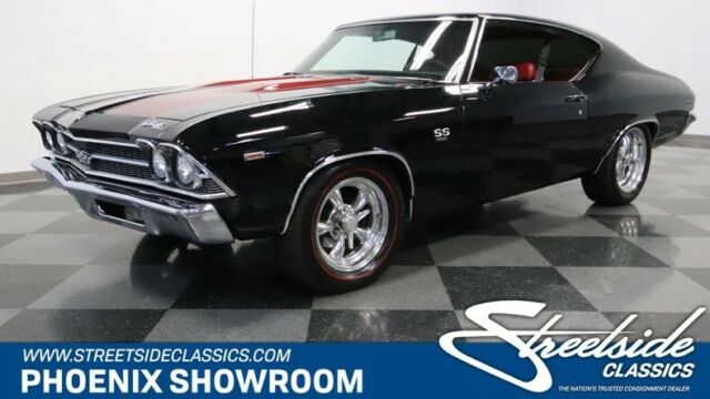 BBC V8 700R4 Auto Classic Vintage Collector Chevy Black Red Restored Custom Rest 1969 Chevrolet Chevelle --