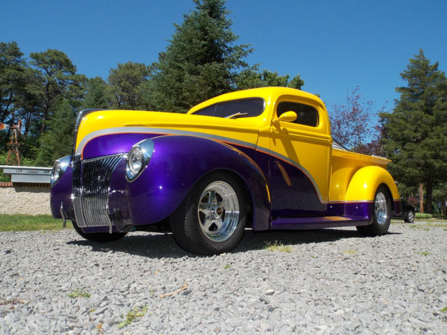 BEAUTIFUL 1940 FORD STREET ROD PICKUP SHOW CAR, PRO STREET, 302, A/C,STEEL,VIDEO 1940 Ford Other Pickups