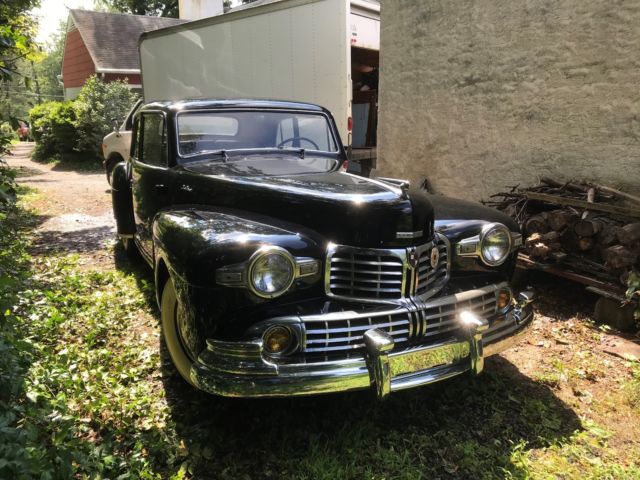 Beautiful 1946 Black Lincoln Continental Coupe; runs well, great shape 1946 Lincoln Continental