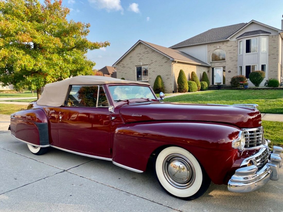 BEAUTIFUL 1947 LINCOLN CONTINENTAL CONVERTIBLE V12 RESTORED - STUNNING MUST SEE 1947 Lincoln Continental Convertible V12 Restored - NO RESERVE
