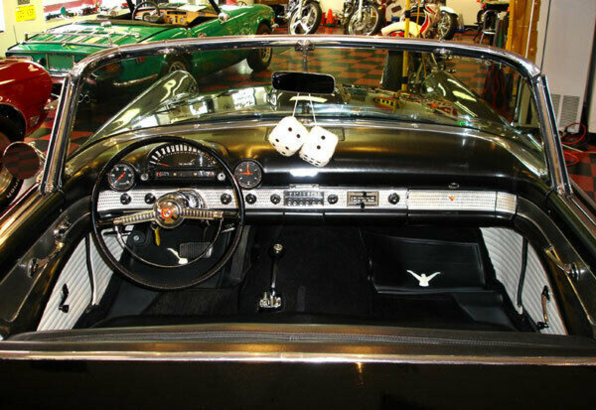 1955 Ford Thunderbird Black with Black and White interior - photo 11