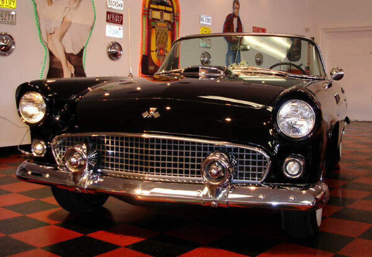 1955 Ford Thunderbird Black with Black and White interior - photo 2