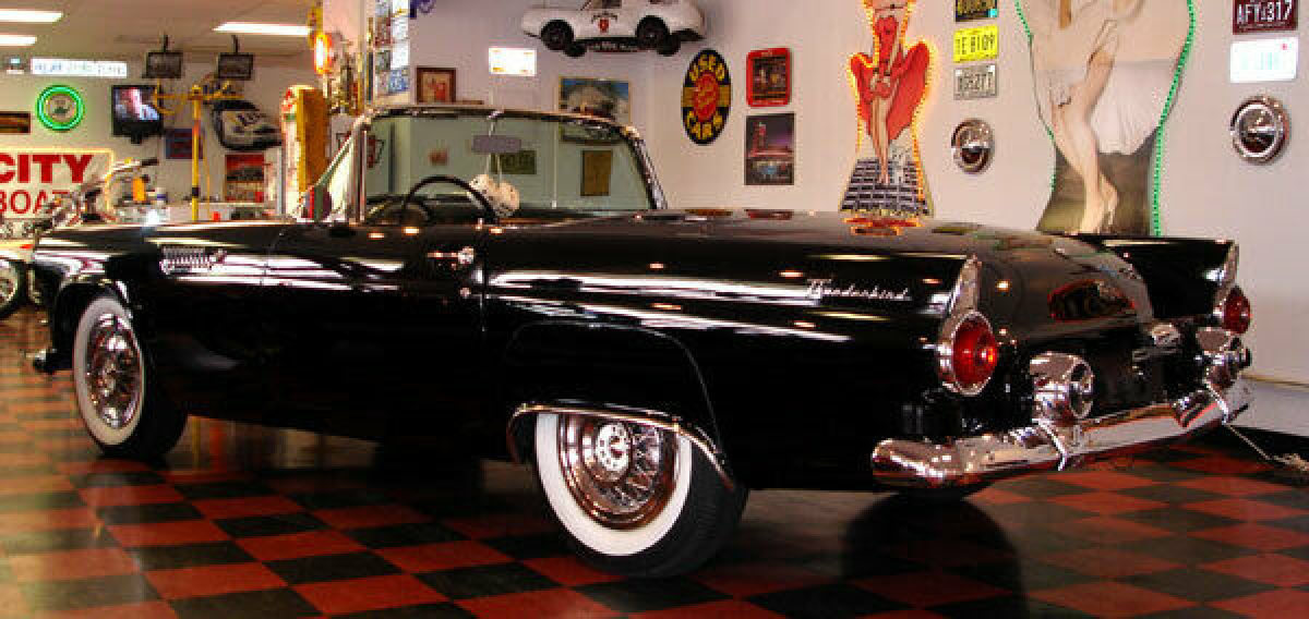 1955 Ford Thunderbird Black with Black and White interior - photo 4