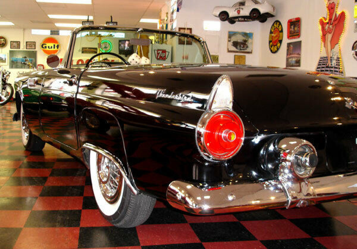 1955 Ford Thunderbird Black with Black and White interior - photo 5
