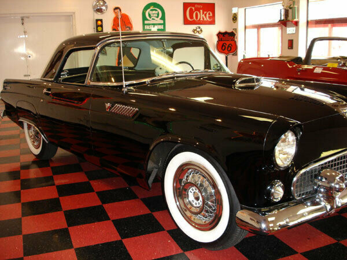 1955 Ford Thunderbird Black with Black and White interior - photo 7