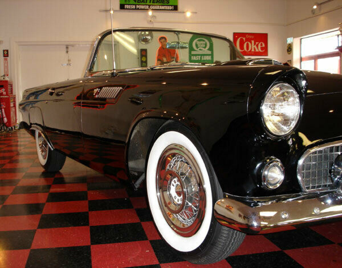 1955 Ford Thunderbird Black with Black and White interior - photo 8