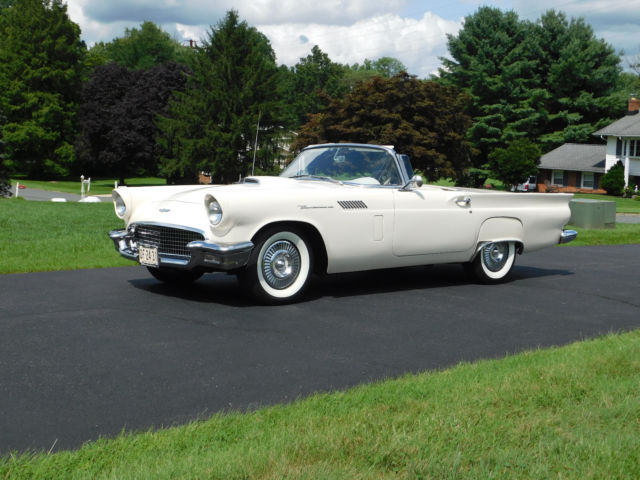 Beautiful 1957 T-Bird, Recent Resto, All Pwr, Wndw, Steering, Seat Ex. Co. 1957 Ford Thunderbird RARE Factory Opts, 3-Spd w/OD (video)