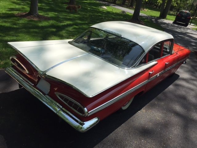 Beautiful / 1959 Chevrolet 4 door Impala - Red / White - Only 48K orig miles ! 1959 Chevrolet Impala Impala