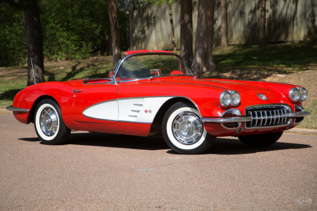 Beautiful 1959 Corvette in Roman Red with White Coves 1959 Chevrolet Corvette