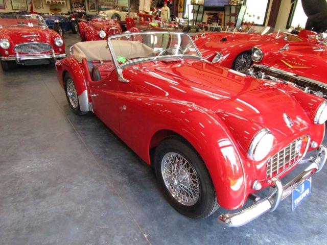 Beautiful 1959 Triumph TR3A 2.0L 4 Speed - Alfa Red JUDSON PERIOD Supercharged 1959 Triumph TR3 1959 Triumph TR3A