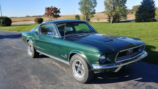 Beautiful 1968 Mustang Fastback 289 Auto Rust Free, Bullitt Green, near perfect! 1968 Ford Mustang