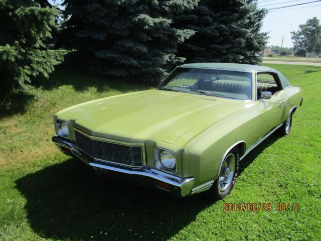 Beautiful 1971 Chevy Monte Carlo V-8 With Factory A/C Runs and Drives Great! 1971 Chevrolet Monte Carlo