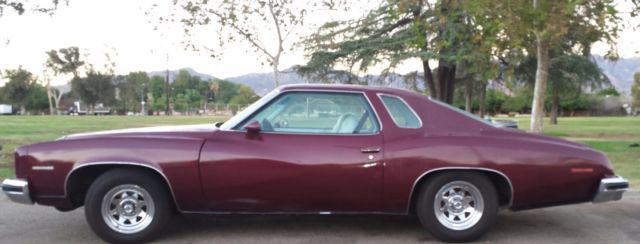 Beautiful 1975 Pontiac Grand LeMans Sport 2dr Coupe 350 ORIGINAL Red-Wine Color 1975 Pontiac Grand LeMans --