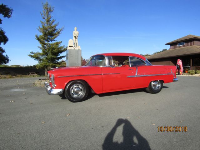BEAUTIFUL AND READY TO ENJOY! OLD SCHOOL 3 dueces! ICE COLD AC! not under dash! 1955 Chevrolet Bel Air/150/210 hardtop