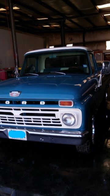 Beautiful Blue shortbed pick up. Looks and runs great ! 1965 Ford F-100 twin I Beam