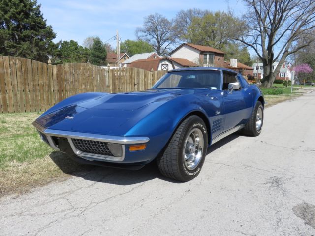 Beautiful Bridgehampton Blue #'s Matching 71 Corvette 350 4 Speed A/C Car! 1971 Chevrolet Corvette