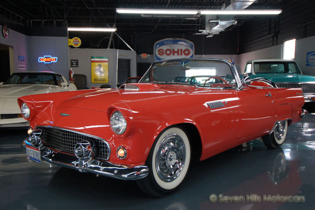 BEAUTIFUL CONDITION, Fiesta Red/2-Tone Red & White, Both Tops, MAKE OFFER 1956 Ford Thunderbird Restored