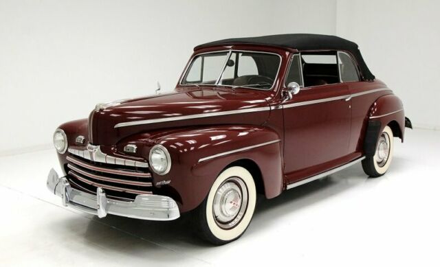 Beautiful Maroon Paint Perfectly Restored Interior Pristine Convertible Top 1946 Ford Super Deluxe