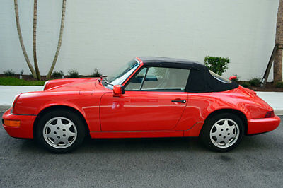 Beautiful Porsche 1991 911 Carrera C2 Cabriolet - Clean Carfax - Guards Red 1991 Porsche 911 Porsche 1991 911 C2 Cabriolet 5 Speed