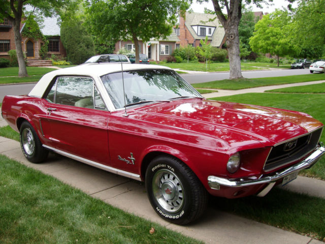 Beautiful Red 1968 Mustang Hardtop 289 (2nd owner, original Denver car, no rust) 1968 Ford Mustang Base Hardtop 2-Door