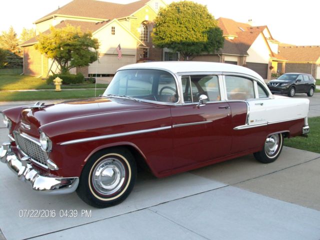 Beautiful restored 1955 chevy belair 265 V8 - Red / black interior - Extra clean 1955 Chevrolet Bel Air/150/210 265 V8 BELAIR