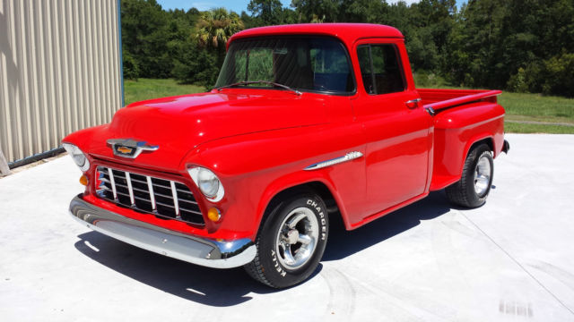 Beautiful Shiny Red 1955 3100 Truck With the Right Options for Fun Cruising 1955 Chevrolet Other Pickups
