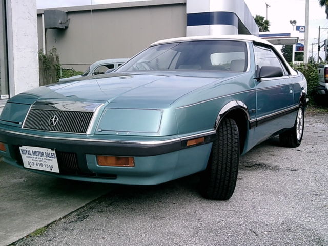 BEAUTIFUL TEAL CHRYSLER CONVERTIBLE 1 OWNER ALL ORIGINAL: PAINT,TOP,INTERIOR ETC 1992 Chrysler Other