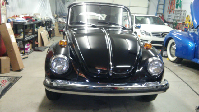 BEAUTIFUL TRIPLE BLACK VW Convertible 3288 actual miles 1979 Volkswagen Beetle - Classic