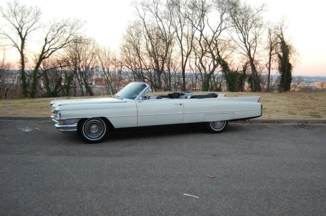 Beautiful! White Cadillac, Black Top, Convertible! $40K in restoration. 1963 Cadillac DeVille Convertible