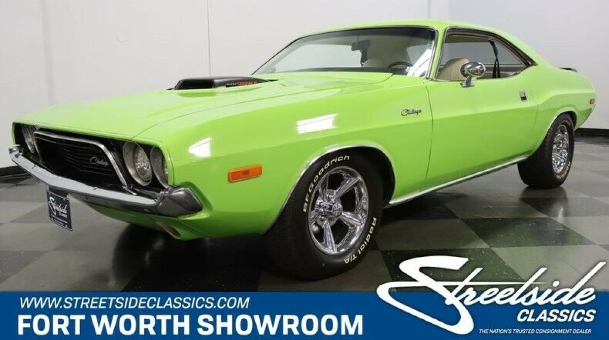 Beautifully Restored! 440 Six Pack, 3 Speed Man, PS/B w/ Frt Disc, Sublime Green 1974 Dodge Challenger R/T Tribute