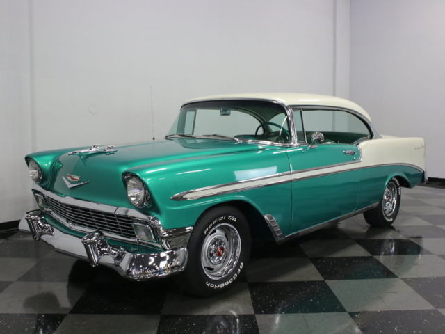BEAUTIFULLY RESTORED W/ STUNNING GREEN & PEARL WHITE PAINT, 327/4SPD, RUNS GREAT 1956 Chevrolet Bel Air/150/210