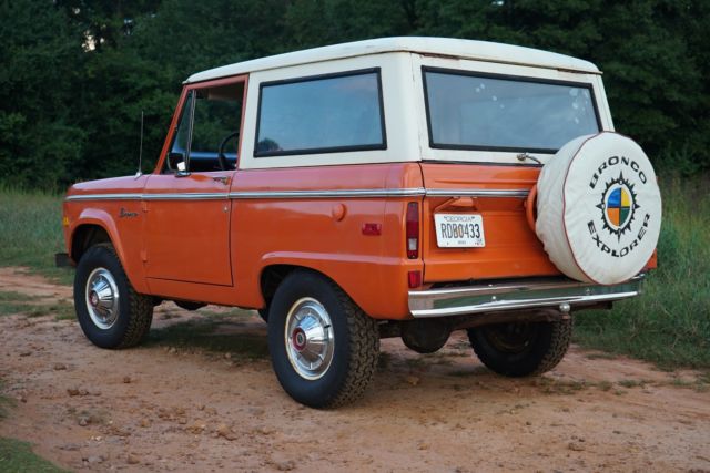 Beautifully stunning, all original, orange-on-orange Bronco Explorer 1973 Ford Bronco Explorer package